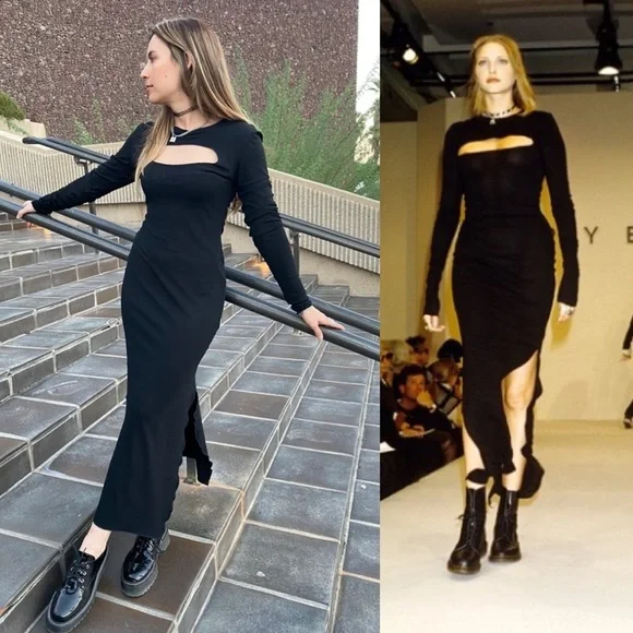 Perry Ellis by Marc Jacobs Vintage 1993 Grunge Collection Cutout Dress - Picture 1 of 13